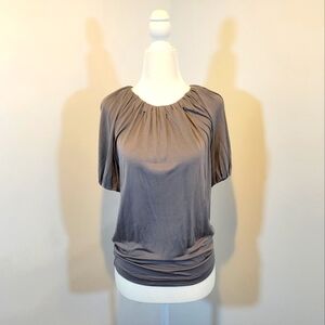 Banana Republic Silk Greige Blouse